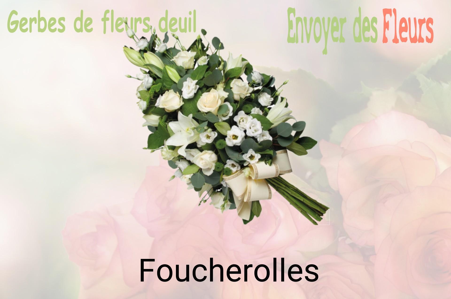 Gerbe de fleurs de deuil livrée à Foucherolles